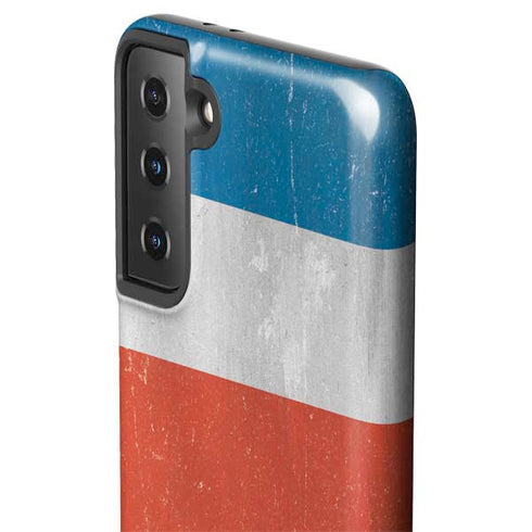 Costa Rican Flag Distressed Galaxy S21 FE Pro Case